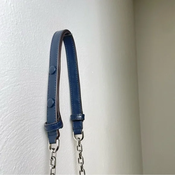 MICHAEL KORS Cece Tweed Small Shoulder Crossbody Satchel Bag Silver Chain Luxury - Picture 8 of 17